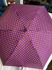 36 Inch Purple And Yellow Polka Dot Umbrella With Push Button Auto Open