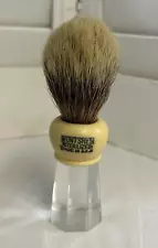 Vintage 1940s WONTSHED badger hair shaving brush lucite handle Made in USA