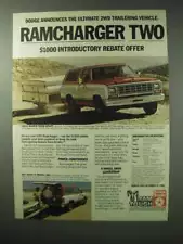 1983 Dodge Ramcharger Two Truck Ad - 2WD Trailering