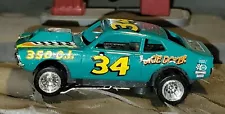 Custom Paint #34 Drag Chevy Vega Okie Doker HO Slot Car Running AW T-jet Chassis