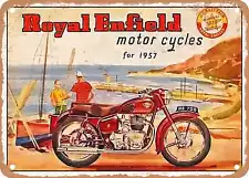 METAL SIGN - 1957 Royal Enfield Motorcycles for 1957 Vintage Ad