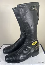 Bates Industries Vintage Black Leather Fast Lane Motorcycle Engineer Boots 9.5 D