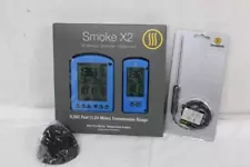 ThermoWorks Smoke X2 TX-1700BL Long-Range Remote BBQ Alarm Thermometer + - NEW