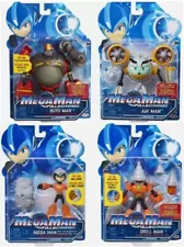 SET of 4 Mega Man Figures: Air Man, Guts Man, Ice Man & Drill Man - NEW