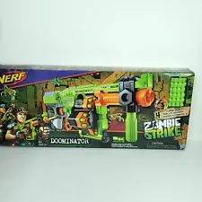 NERF Zombie Strike DOOMINATOR Blaster, 4 Rotating Drums and 24 Elite Darts NEW