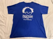 Bernie Sanders 2016 Feel The Bern T-shirt Men’s Large blue #feelthebern