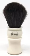 Shaving Brush Resin Handle English White 26mm Black BOAR VIE-LONG Spain