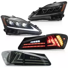 4PCS LED Headlights&Tail Lights For 2006-2013 Lexus IS250 IS350 ISF W/Sequential