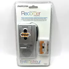 NEW Memorex Micro Cassette Recorder Mic & Speaker Voice Activated System