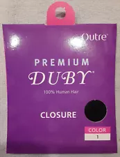 Outre Premium Duby CLOSURE 100% Human Hair COLOR 1