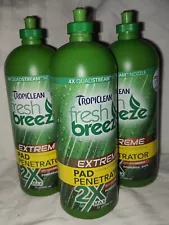 TROPICLEAN FRESH BREEZE EXTREME PAD PENETRATOR STAIN ODOR REMOVER 32 OZ LOT OF 3