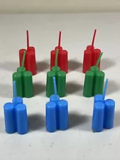 1968 Milton Bradley Dynamite Shack Replacement Parts Dynamite Sticks Set of 9