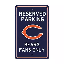 Fanmats NFL Chicago Bears Reserved Parking Sign Large Decor 12"x 18"