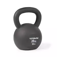 Titan Fitness 28 KG Cast Iron Kettlebell, Single Piece Casting, KG and LB