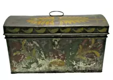 Antique 1830's Hand Painted Country Americana Document Storage Tin