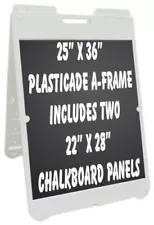 NEOPlex 25" x 36" Poly-Plastic Sidewalk Sandwich Board A-frame Sign w/Chalkboard