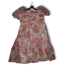 NWT Abercrombie & Fitch Multicolor Floral Smocked A-Line Womens Dress Size 2XLT