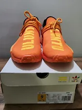Adidas HU NMD Solar Orange Size 9 New With Box Pharrell Williams
