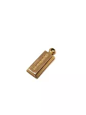 9ct 375 YELLOW GOLD 1979 LARGE HALLMARKED CHARM INGOT PENDANT BULLION BAR 3.5g