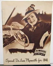 1941 Plymouth Dealer Sales Brochure Special De Luxe The One For 41