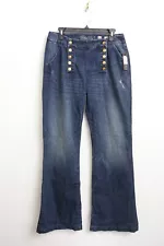 NWT VTG RARE Womens SIZE 32 Miss Me Jeans High Rise Wide Leg With Snap Up Flys