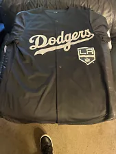 Los Angeles Dodgers Kings Sga Jersey Dodger Stadium Med black mint NHL MLB LA