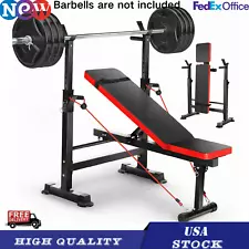 600lbs Olympic Adjustable Incline Seat Weight Bench Full-Body Workout Gym&Home!