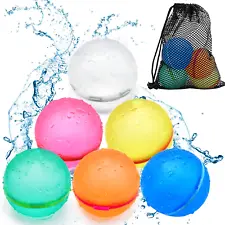 6PCS Reusable Water Bomb Balloons, Summer Toy Water Toy for Boys and Girls,