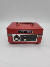 Red Steel Cash Box / Piggy Bank with Combination Code - NO Keys