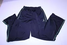 Youth Jordan YL Athletic Performance Pants (Black w/Fluorescent Green Stripe & L