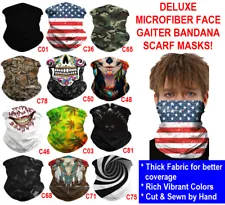 Deluxe Tube Bandana Scarf Neck Gaiter Head Face Mask Multi-use Outdoor Cap Lot