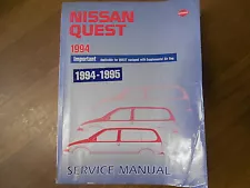 1994 1995 Nissan Quest Service Repair Workshop Shop Manual FACTORY OEM WORN