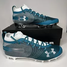 Size 11 Under Armour UA Spotlight MC Football Cleats 3021418-303 Turquoise