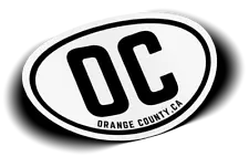 Orange County OC California Vinyl Sticker for Tumblers, Laptops, Bumper Stickers