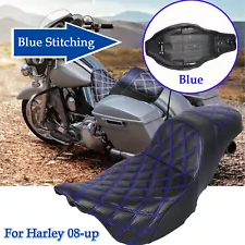 Extended Reach Gel Driver Passenger 2-Up Seat For Harley Street Road Glide King