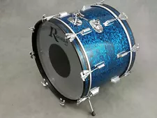 New ListingROGERS SCRIPT LOGO 14X20 BLUE ONYX BASS DRUM HOLIDAY