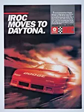 1990 Dodge Daytona IROC Red Original Print Ad 8.5 x 11"