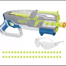 NERF Hyper Siege-50 Pump-Action Blaster 40 Hyper Rounds &eye protection included