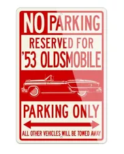 1953 Oldsmobile 98 Fiesta Convertible Parking Sign 12x18 Aluminum Sign Made USA