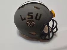 LSU TIGERS GRAY SLATE FOOTBALL #1481 POCKET PRO HELMET RIDDELL