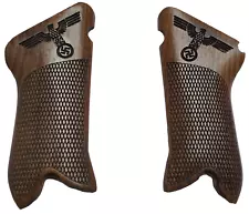 WWI WWII GERMAN P08 P-08 LUGER WOODEN PISTOL GRIPS-PAIR-LIGHT BROWN