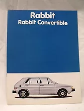 Original 1981 VW VOLKSWAGEN RABBIT HATCHBACK & CONVERTIBLE Sales Full Catalog