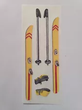 Creative Memories Winter Snow Skiing Ski Poles Scrapbook Sticker