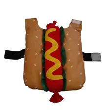 Pet Costume Hot Dog Weiner Bun Halloween Funny Cute Party Silly Outfit M