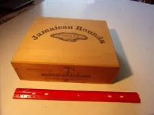 Jamaican Rounds Cigars-Empty Wooden Cigar Box - New -$13 s/h