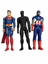 Marvel Avengers 3 Action Figures- Black Panther, Superman Captain America