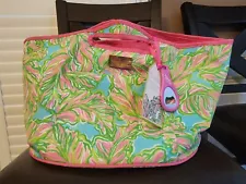 Lily Pulitzer insulated cooler bucket for the beach or pool with can opener. NWT