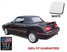 Fits: 1990-June 1992 WHITE Mercury Capri Convertible soft Top & Plastic Window (For: 1991 Mercury Capri)