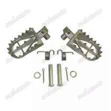 Wide Foot Pegs Stock Height Silver For Yamaha YZ85 YZ125 YZ250 YZ250F YZ450F (For: 2020 YZ250FX)