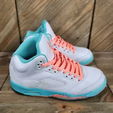 Nike Air Jordan 5 Retro Light Aqua 2018 GS Size 5.5Y Womens Size 7 440892-100